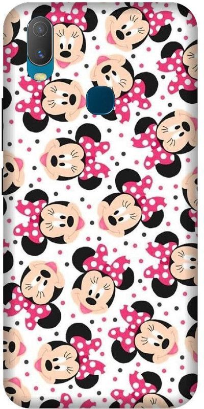 URCHIN Back Cover for Vivo Y15 minnie mouse, mickey mouse, cartoon, funny, cute, love, Disney  (Multicolor, Shock Proof, Pack of: 1)