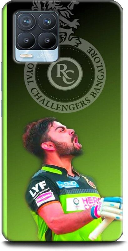 INDICRAFT Back Cover for Realme 8, RMX3085 VIRAT KOHLI, SPORTS  (Multicolor, Dual Protection, Pack of: 1)