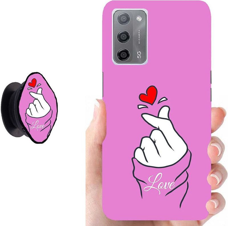 Zappy Back Cover for Oppo A53s 5g  (Pink, White, Cases with Holder, Pack of: 2)