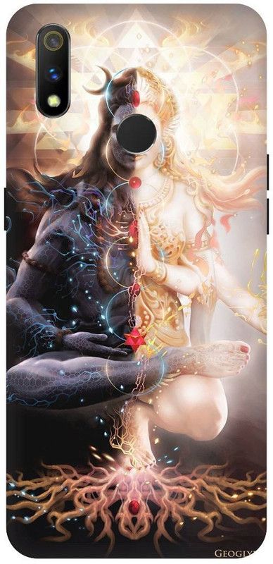 THE NARAYANA COLLECTIONS Back Cover for REALME 3-RMX1825-AGHORI,AADINATH,MAA,PARVATI,SATI  (Multicolor, Hard Case, Pack of: 1)