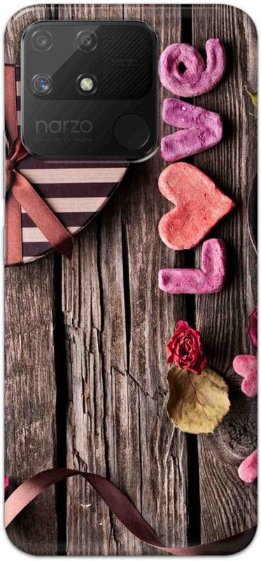NDCOM Back Cover for Realme Narzo 50A Love Gift Printed  (Multicolor, Hard Case, Pack of: 1)