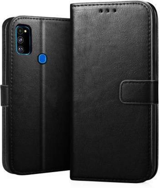 YoYo Covers Flip Cover for Samsung Galaxy M31 Prime M31 F41 | Shockproof Wallet Style |Leather magnetic lock  (Black, Shock Proof, Pack of: 1)