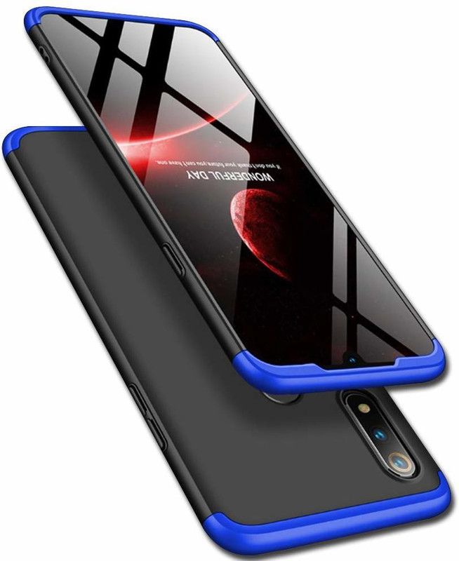 COVERBLACK Front & Back Case for Asus Zenfone Max Pro M2  (Black, Blue, Dual Protection)