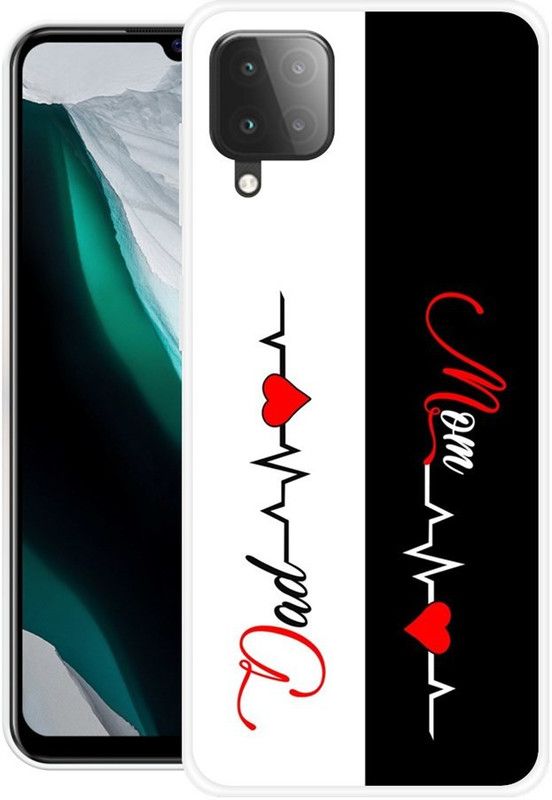 FITESTAR Back Cover for Samsung Galaxy M12, Samsung Galaxy A12  (Black, White, Grip Case, Silicon, Pack of: 1)