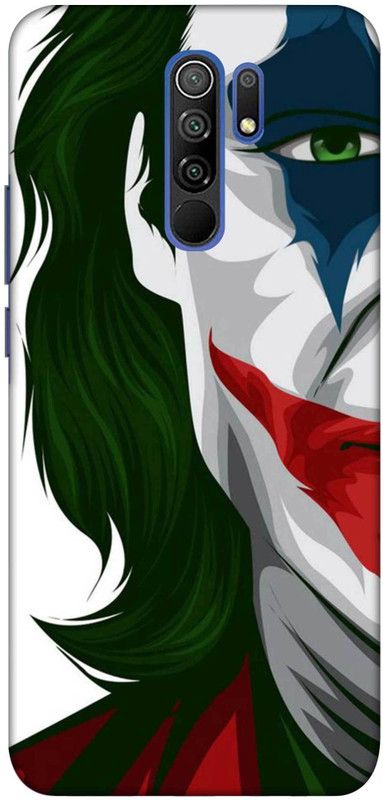 NDCOM Back Cover for REDMI 9 PRIME Joker Half Face Printed  (Multicolor, Hard Case, Pack of: 1)