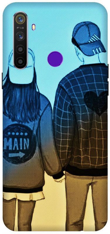 SSMORYA Back Cover for Realme 5, Realme 5s, Realme 5i (Cute Couple love) Printed Back Cover  (Multicolor, Waterproof, Pack of: 1)