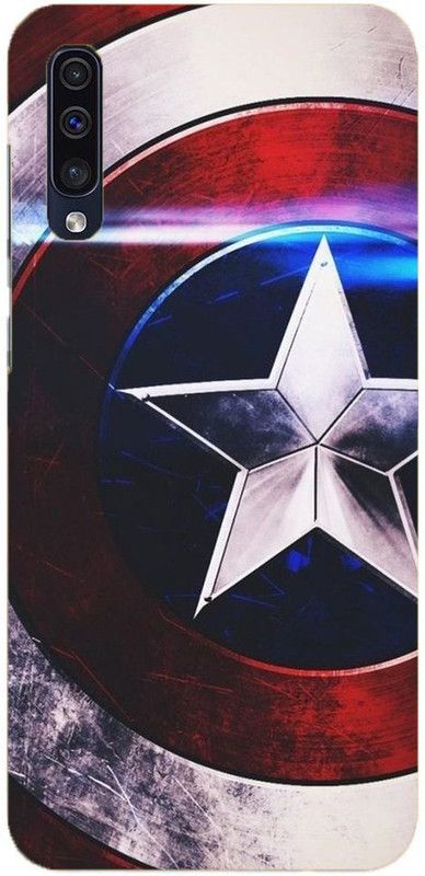 NDCOM Back Cover for Samsung Galaxy A50s Avengers End Game Captain America Shield Printed  (Multicolor, Hard Case, Pack of: 1)