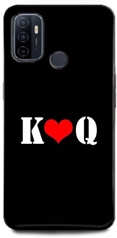 Afterglow Back Cover for Oppo A33 K Q, K LOVES Q, NAME, LETTER, ALPHABET, KQ LOVE, HART  (Multicolor, Shock Proof, Pack of: 1)