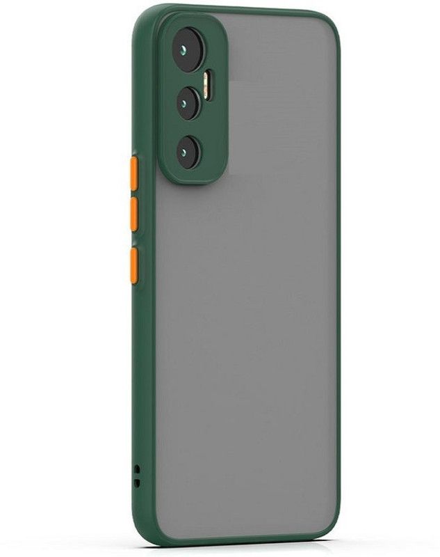 Cover Alive Back Cover for Tecno Pova 3  (Green, Camera Bump Protector, Pack of: 1)