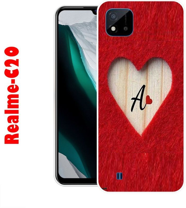 CellWorld Back Cover for Realme C20  (Red, Brown, Grip Case, Silicon)