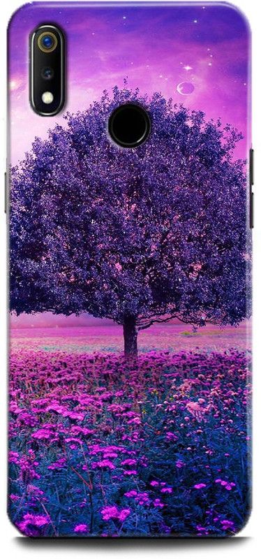 INDICRAFT Back Cover for Realme 3, RMX1825 FLOWERS, TREE, COLOURFUL NATURE  (Multicolor, Hard Case, Pack of: 1)