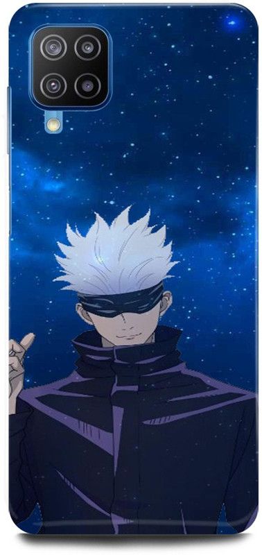 JUGGA Back Cover for Samsung Galaxy F12, GOJO, JUJUTSU, KAISEN, NARUTO  (Blue, Hard Case, Pack of: 1)