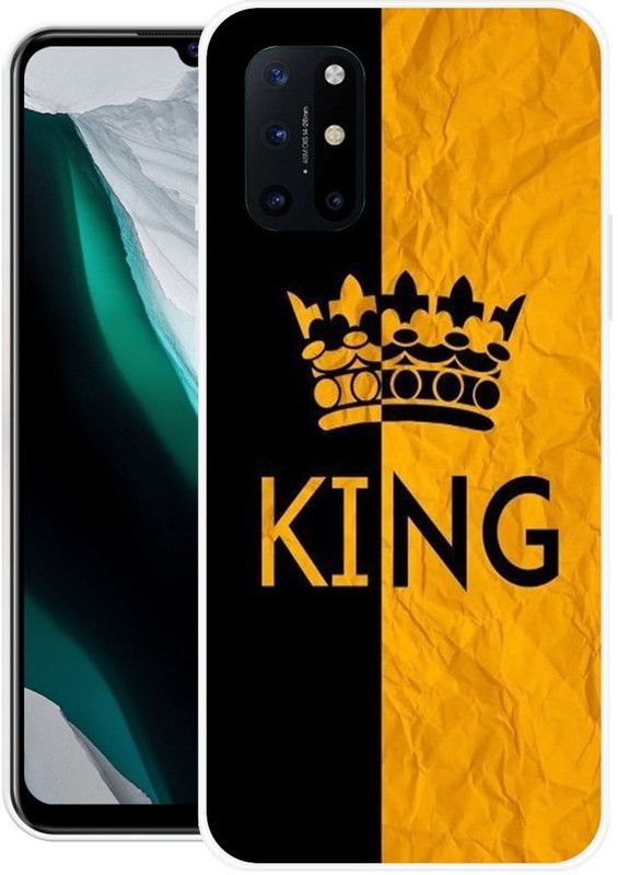 Krtagy Back Cover for OnePlus 8T 5G  (Yellow, Black, Dual Protection, Silicon, Pack of: 1)
