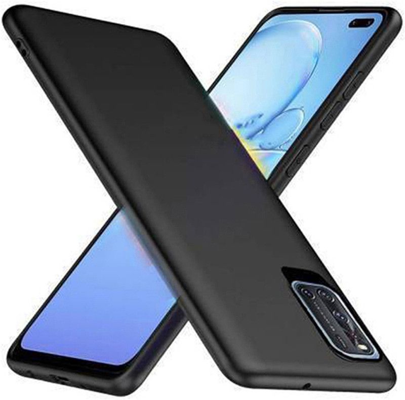 Mozo Mobilecovers Back Cover for Vivo v19, Plain, Case, Cover  (Black, Shock Proof, Silicon, Pack of: 1)