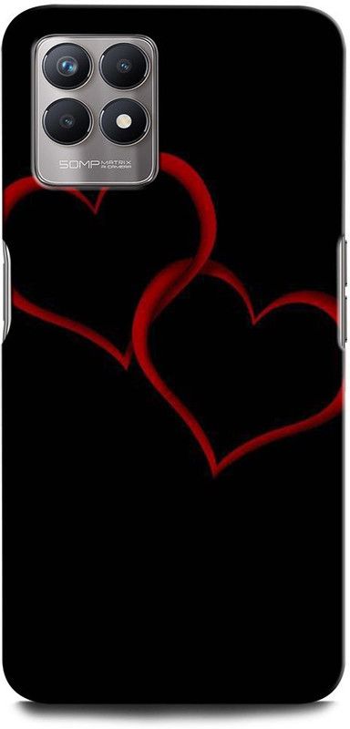 GRAFIQE Back Cover for Realme 8i 3151 LOVE, HEART, BLACK, COUPLE  (Multicolor, Shock Proof, Pack of: 1)