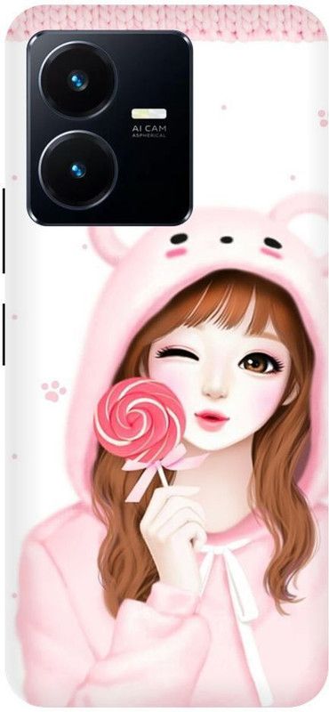 URCHIN Back Cover for Vivo Y22 Cute-Girl-Girl-Barbie-Cartoon-Doll-Love-Lovely-Girl-Lovely-Girl-11415  (Multicolor, Shock Proof, Pack of: 1)