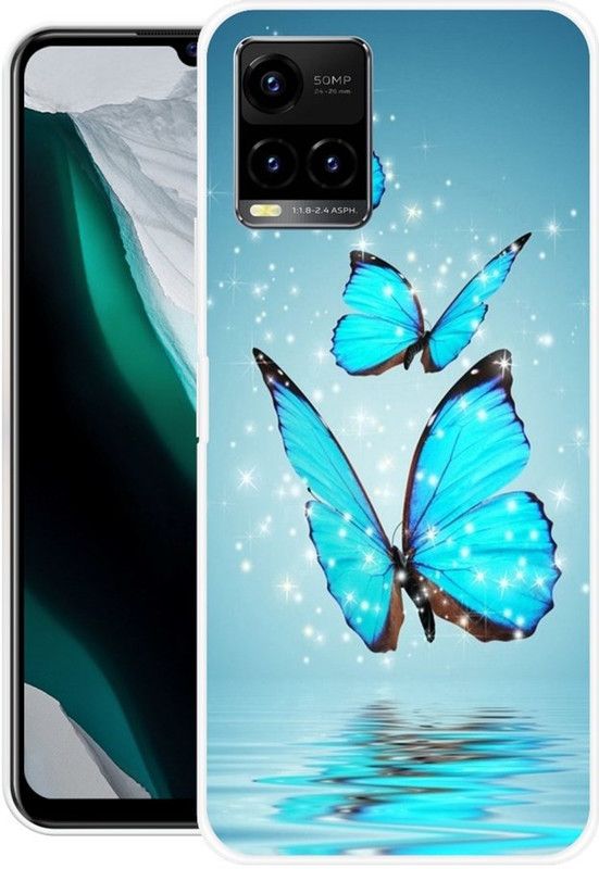 PictoWorld Back Cover for VIVO Y21T, VIVO Y21 2020, VIVO Y33s  (Blue, Grip Case, Silicon)