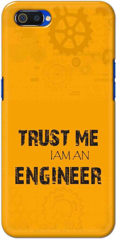 Tweakymod Back Cover for REALME C2, OPPO A1K  (Yellow, Black, 3D Case)