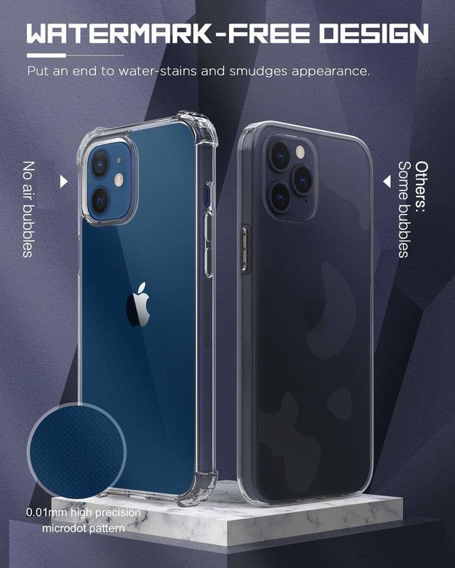 denchik Back Cover for iPhone 12 Pro  (Transparent, Silicon, Pack of: 1)