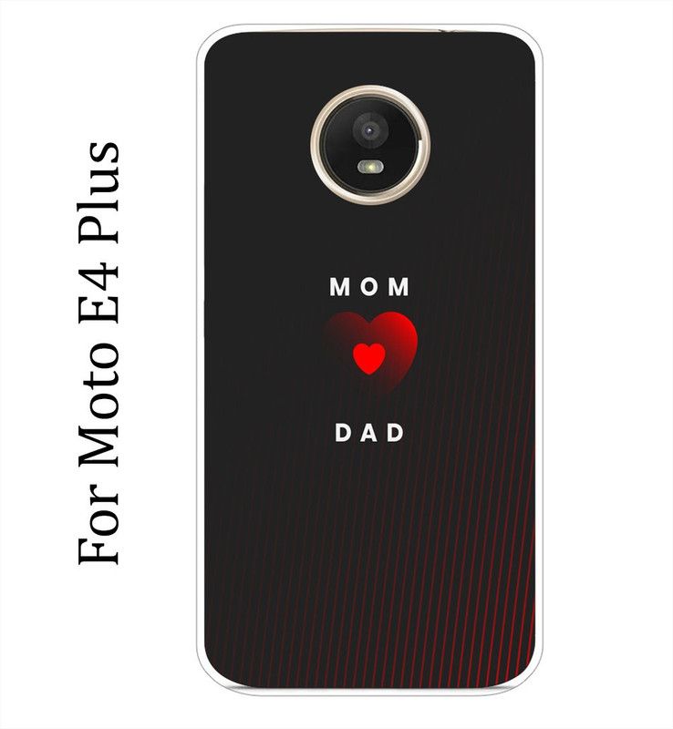 Ghumakkad Back Cover for Motorola Moto E4 Plus  (Black, Red, Grip Case, Silicon, Pack of: 1)