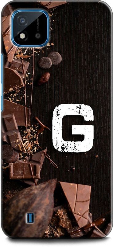 KEYCENT Back Cover for Realme C11 2021, RMX3231 G, G LETTER, G NAME, CHOCOLATE , BROWN, ALPHABET  (Multicolor, Pack of: 1)