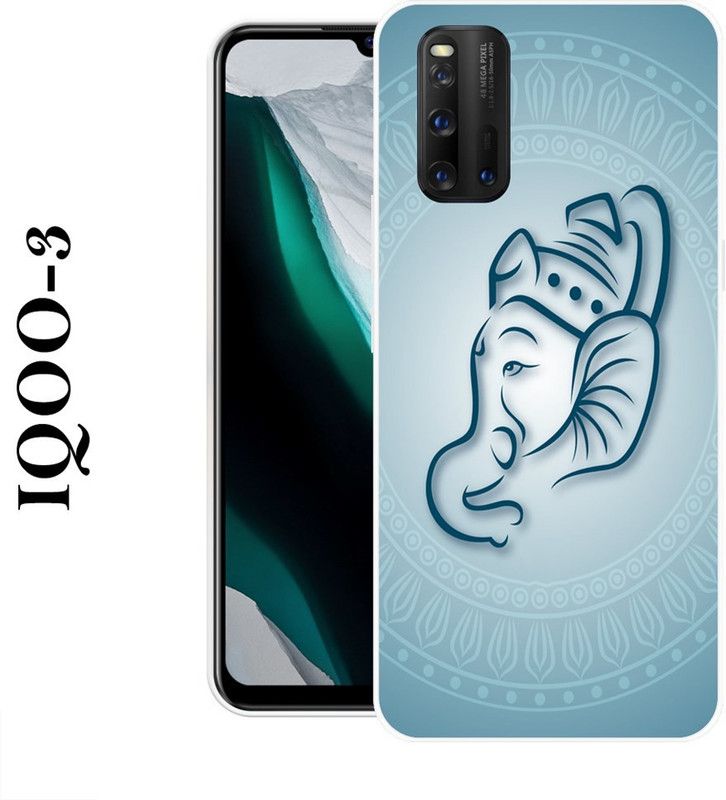 INDIALAND Back Cover for IQOO 3  (Blue, Silicon)