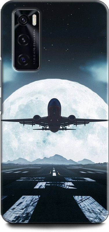 KEYCENT Back Cover for Vivo V20 SE, V2022 AIRPLANE, JET, MOON, DARK, BEAUTIFULL, SKY  (Multicolor, Pack of: 1)