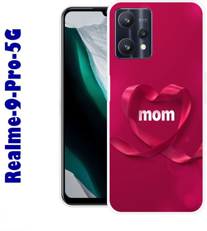 CellWorld Back Cover for Realme 9 Pro 5G  (Pink, White, Grip Case, Silicon)