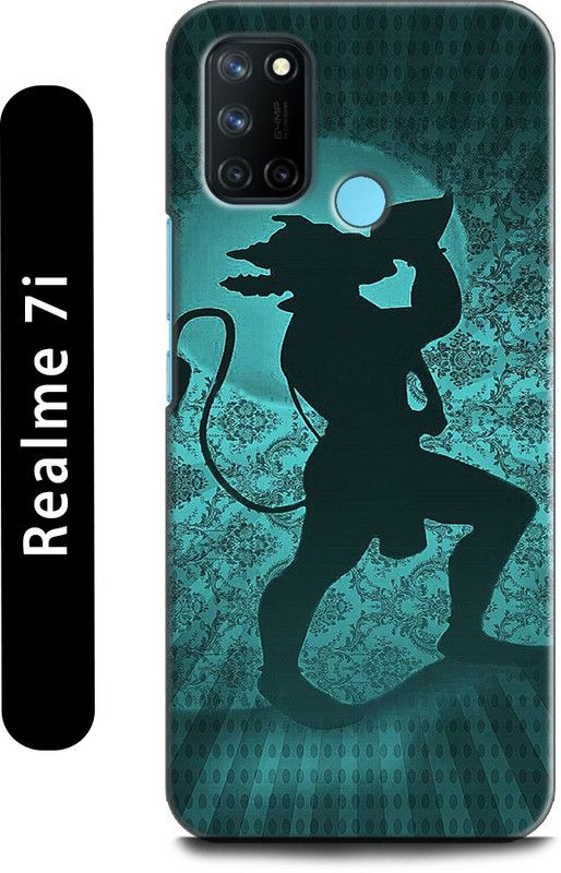 INDICRAFT Back Cover for Realme 7i, RMX2103 HANUMAN JI, LORD HANUMAN, GOD, BAJRANGBALI  (Multicolor, Shock Proof, Pack of: 1)