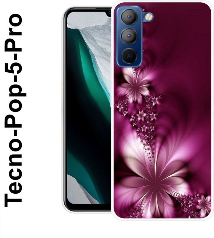 SUPER CASE Back Cover for Tecno Pop 5 Pro  (Purple, Grip Case, Silicon)
