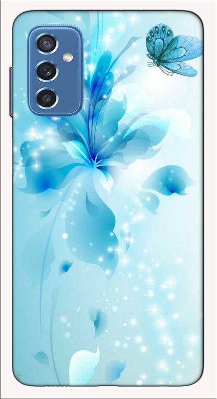 iprinto Back Cover for Samsung Galaxy M52 5G logo Back Cover  (Blue, Hard Case)