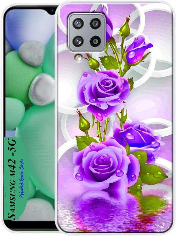 HEXAcase Back Cover for Samsung Galaxy M42 5G  (Purple, Dual Protection, Silicon, Pack of: 1)