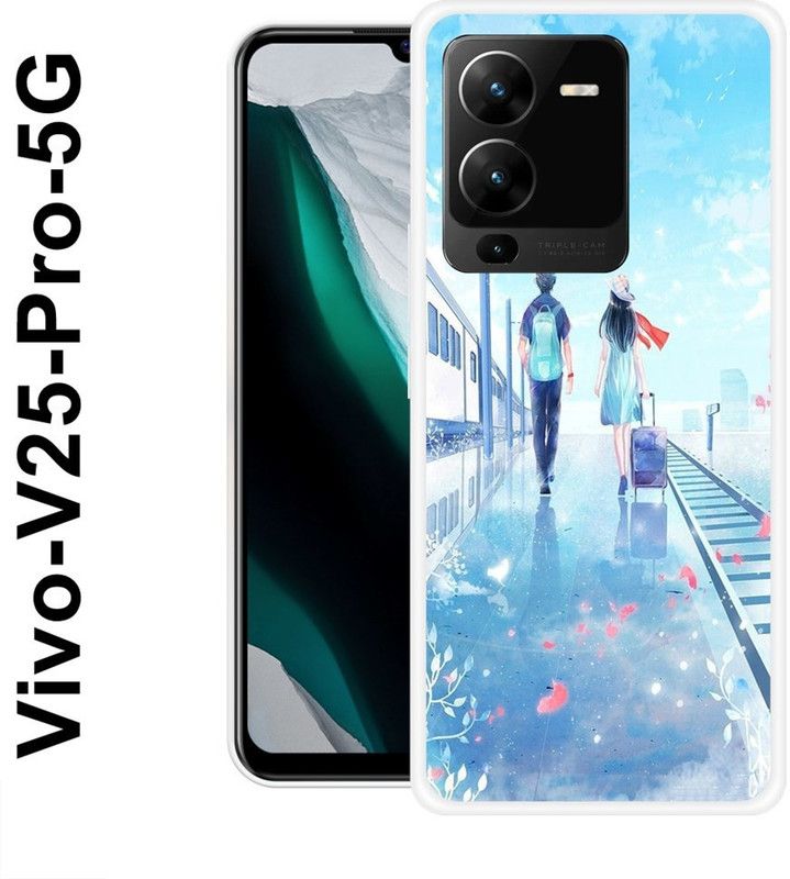KLC Back Cover for Vivo V25 Pro 5G  (Blue, Silicon)