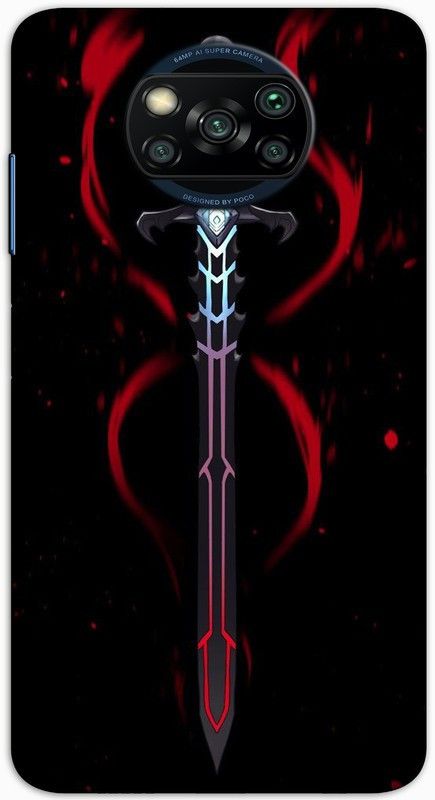 CROKIAN Back Cover for Poco X3 pro Sward Back Cover  (Multicolor, Hard Case, Pack of: 1)