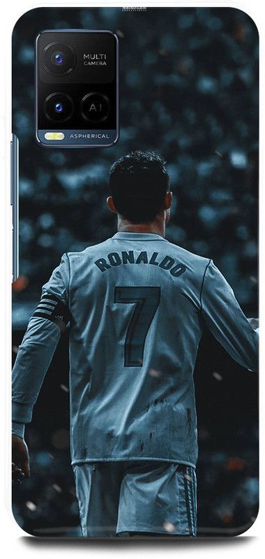 DIKRO Back Cover for Vivo Y33s, V2109, CRISTIANO, RONALDO, CR7, REAL, MEDRID  (White, Hard Case, Pack of: 1)