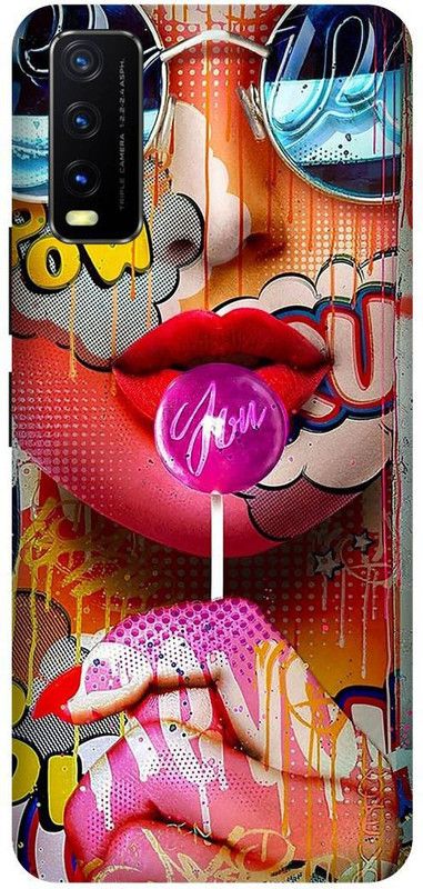 DIKRO Back Cover for vivo Y20, V2029, POP, ART, LOLI, POP, GIRL, CUTE, GIRL, LOVE  (Multicolor, Hard Case, Pack of: 1)