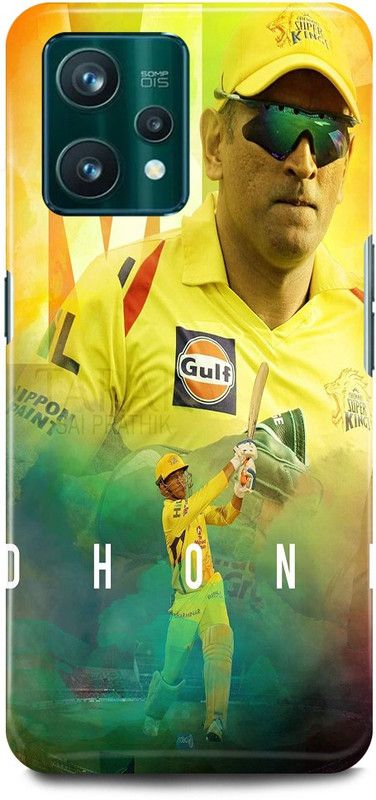 FIKORA Back Cover for Realme C31, RMX3501, MS, DHONI, MAHENDRA, SINGH, DHONI, CSK, PLAYER  (Yellow, Hard Case)