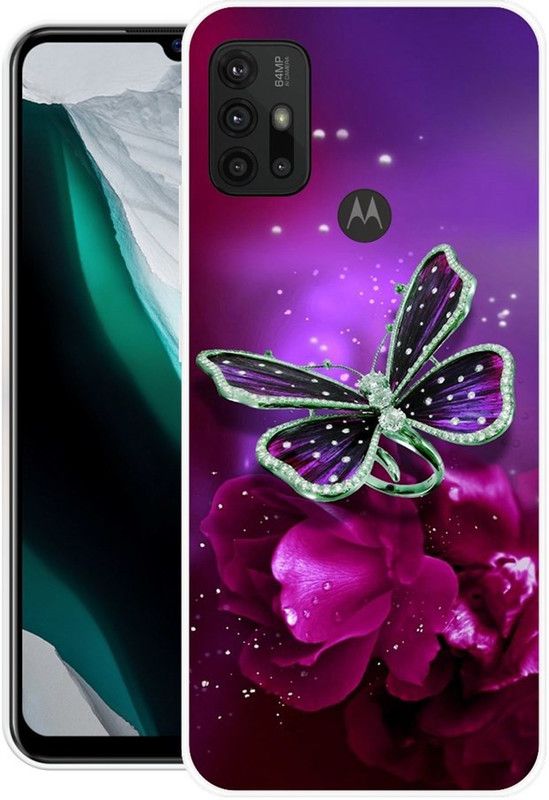 REALKING Back Cover for Motorola Moto G30  (Purple, Silicon)