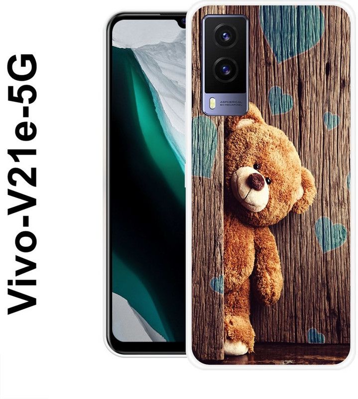 REALKING Back Cover for Vivo V21e 5G  (Brown, Silicon)