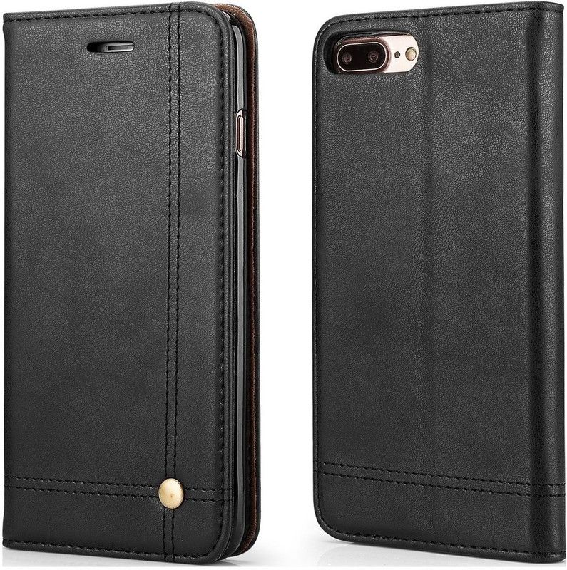 Pirum Wallet Case Cover for Apple iPhone 7+ / iPhone 8+ (5.5 Inch)  (Black, Dual Protection)