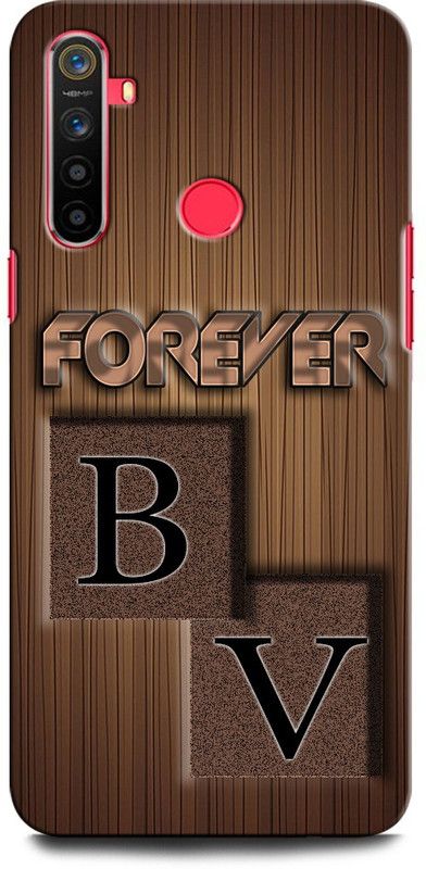 INTELLIZE Back Cover for Realme 5i BV, B LOVE V, V LOVE B, B LETTER, V LETTER, BV NAME  (Multicolor, Hard Case, Pack of: 1)