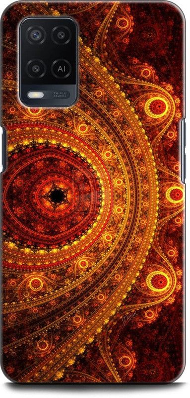 INDICRAFT Back Cover for OPPO A54, CPH2239 DIVINE LIGHT, MANDALA, PETALS, ABSTRACT, TEXTURE  (Multicolor, Dual Protection, Pack of: 1)