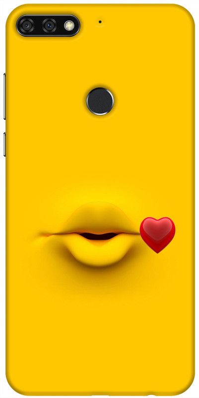 REALKING Back Cover for Honor 7C  (Yellow, Red, Grip Case, Silicon, Pack of: 1)