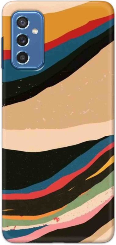 NDCOM Back Cover for Samsung Galaxy M52 5G Color Wave Pattern Printed  (Multicolor, Hard Case, Pack of: 1)