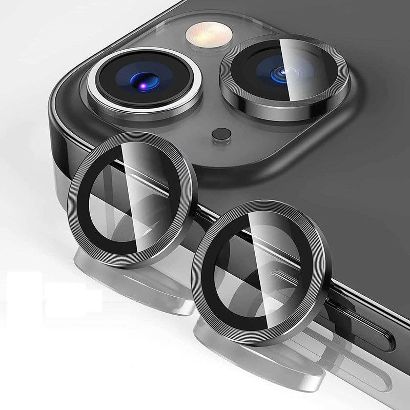 MOKPLZ Back Camera Lens Ring Guard Protector for APPLE IPHONE 14 (BLACK COLOUR)  (Pack of: 1)