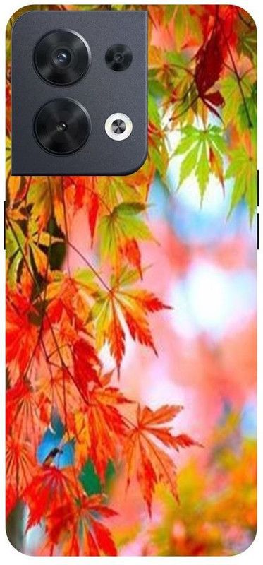 Wall Art Back Cover for OPPO RENO 8 (5G) Beautiful nature, nature painting, Nature Flowers Printed  (Multicolor, Dual Protection, Pack of: 1)
