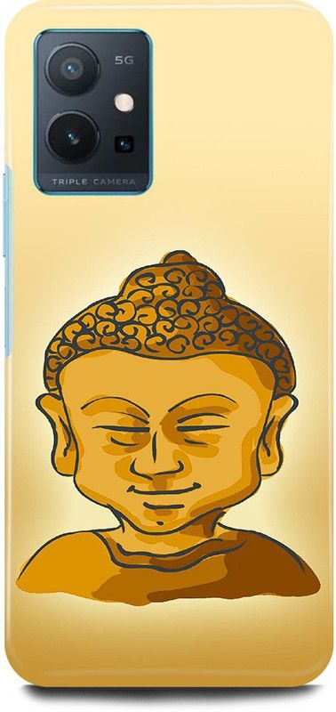play fast Back Cover for Vivo y75 5G, V2142 GAUTAM, BUDDHA, GOD, NAMO, BUDDHAY  (Yellow, Hard Case, Pack of: 1)