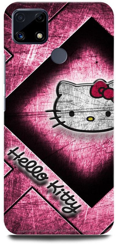FRONK Back Cover for Realme C25s, RMX3197, HELLO, KITTY, BACK, COVER  (Pink, Hard Case, Pack of: 1)