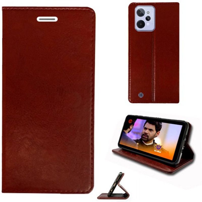 Realgo Flip Cover for Realme C31  (Maroon)