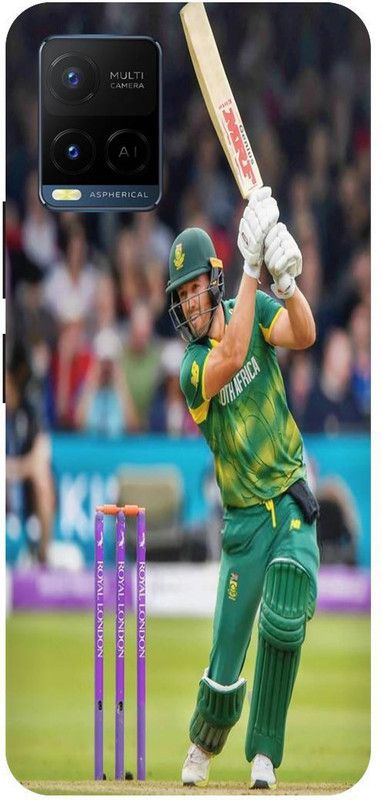THE NARAYANA COLLECTIONS Back Cover for VIVO Y33s-2109-AB,DE,VILLIERS,AFRICAN,CRICKETER  (Multicolor, Hard Case, Pack of: 1)